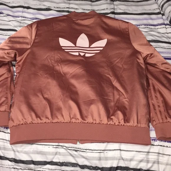 ROSE GOLD ADIDAS ORIGINALS BOMBER JACKET - Picture 6 of 6
